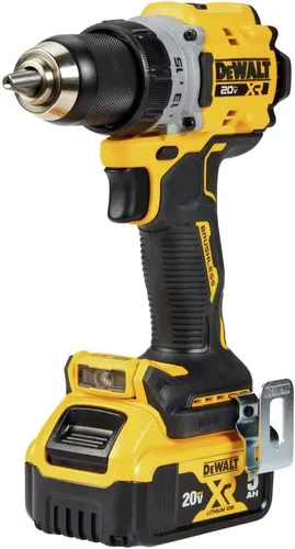 Vista 3 de DEWALT 20V MAX* XR® Kit de taladro/destornillador inalámbrico sin escobillas de 1/2 pulgada (DCD800P1), Amarillo