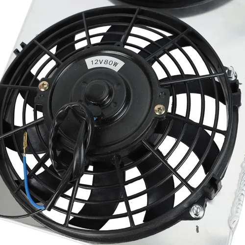 Vista 7 de Radiador de aluminio AA5052 de 3 filas+ventilador delgado de 10 pulgadas+kit de relé de termostato compatible con J-eep Cherokee XJ Comanche 2.5L