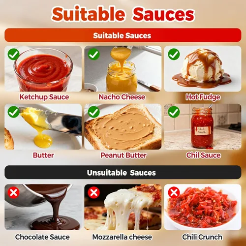 Vista 7 de Dispensador de queso Nacho con bomba de acero inoxidable, calentador de queso de 2.6 cuartos de galón, dispensador de bomba de queso caliente