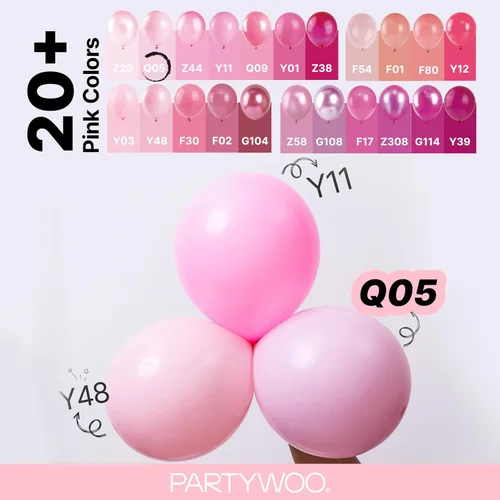 Vista 48 de PartyWoo 50 globos de látex color piel albaricoque, globos de helio boho de Albaricoque-f05