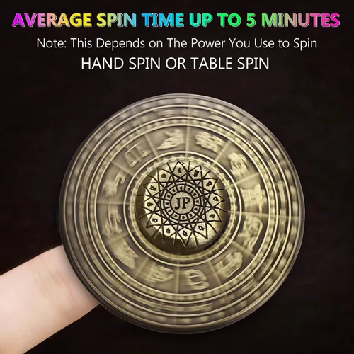 Vista 2 de ATESSON Fidget Spinner Juguete duradero de acero inoxidable con rodamientos de metal de alta velocidad EDC TDAH Hilandero de mano Juguetes