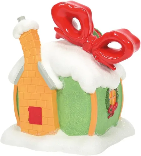 Vista 3 de Department 56 Dr. Seuss Grinch Village Every Who's Ribbon and Bows - Edificio iluminado, 6.93 pulgadas, multicolor