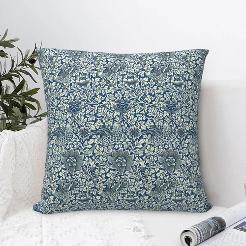 Vista 6 de William Peacock Exhibition Poster 22 fundas de almohada Morris de 18 x 18 pulgadas, almohada estética para dormitorio, funda de almohada decorativa