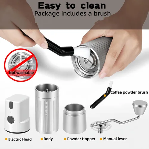 Vista 9 de Máquina de granizado para bebidas congeladas con 6 ajustes preestablecidos, limpieza automática, no necesita hielo, piezas aptas para lavavajillas +