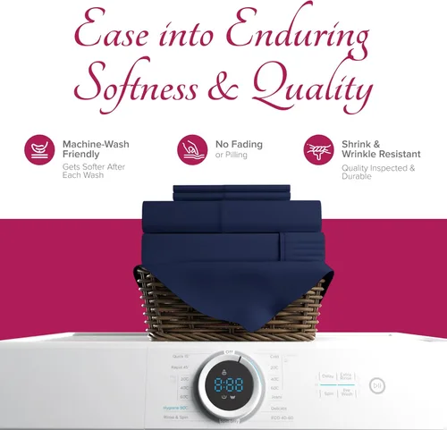 Vista 14 de Carressa Linen Juego de sábanas 100% algodón egipcio, sábanas de lujo de 1200 hilos de algodón egipcio tamaño Queen (4 piezas, beige), suave como