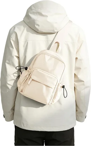 SEAFEW Mochilas tácticas Sling, A0-beige-pequeño, Minimalista