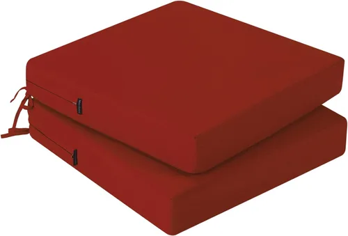 Vista 15 de idee-home Juego de 2 cojines para sillas de exterior, cojines de asiento impermeables para muebles de patio, almohadilla de repuesto para silla