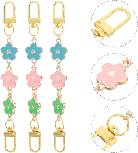 Vista 9 de EXCEART 3 unidades de cadena extensor de bolsa, correa de cadena decorativa para monedero, correa de metal para monedero, cadena extensora