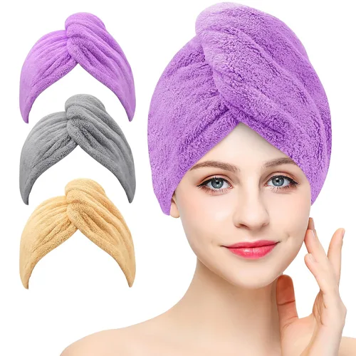 Vista 9 de BEoffer Paquete de 2 toallas de microfibra para el cabello - 41 x 24 pulgadas, súper suaves, absorbentes, de secado rápido sin encrespamiento