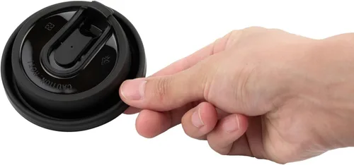 Vista 9 de Restaurantware Solo tapas: tapas Restpresso para tazas de café de papel de 8, 12, 16 y 20 onzas, 25 tapas de papel desechables con tapón Negro