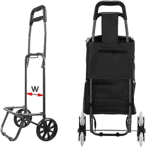 Vista 3 de Bolsa de repuesto para carrito de 71 litros, bolsa de repuesto para carrito de compras con bolsillos laterales, bolsa de almacenamiento impermeable