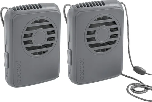 Vista 7 de O2COOL Ventilador de Collar Deluxe, Funciona con Pilas, para Enfriamiento Personal con Correa Ajustable (Negro)