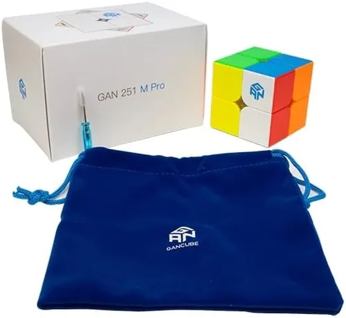 Vista 2 de Cuberspeed GAN 251 M PRO 2x2 Cubo magnético de velocidad sin etiqueta GAN251 imán velocidad rompecabezas juguete