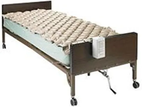 Drive Medical Med Aire Bomba de presión alterna y sistema de almohadillas, presión variable con aletas finales, 123" x 36" x 2.5"
