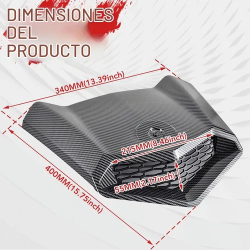 Vista 7 de A & UTV PRO Cuchara de capó Turbo con patrón de fibra de carbono para Can-Am Maverick X3 XDS XRS MAX Turbo R 2017-2024 2025, accesorios de kit