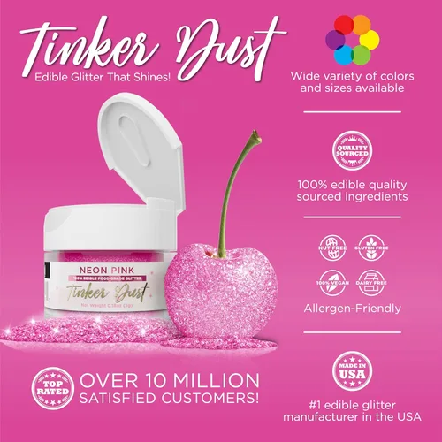 Vista 80 de Bakell - Brillantina 100% comestible, Tinker Dust®, 5 g, color negro, vegano, certificado Kosher, para pasteles, cupcakes, paletas, bebidas y postres
