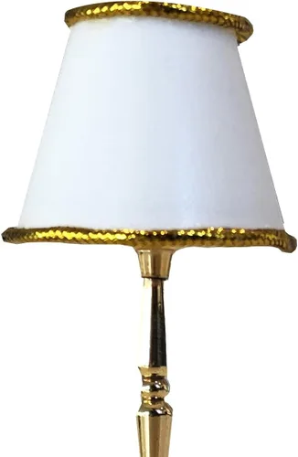 Vista 5 de Lámpara de pie en miniatura para casa de muñecas, luz LED que funciona con pilas, accesorio funcional para muebles de casa de muñecas