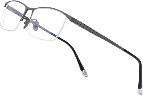 Marco de gafas de titanio para hombres, gafas cuadradas lentes ópticas completas F85641