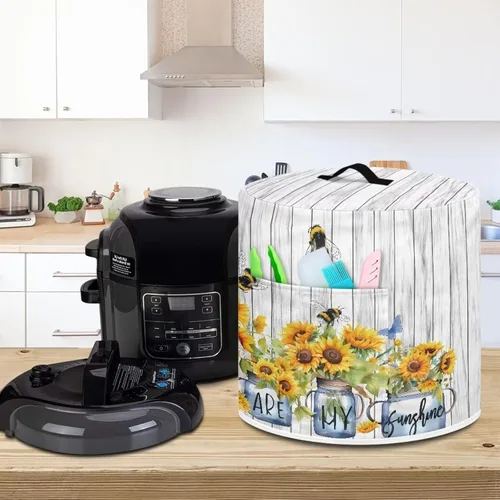 Vista 3 de Cubierta aislada para aparatos de olla a presión, también apta para olla arrocera, freidora de aire y olla de barro, cubierta antipolvo de 8 cuartos