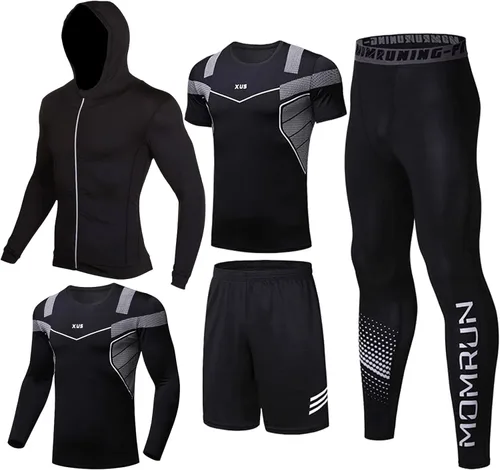 BOOMCOOL 5 piezas de ropa de gimnasio para hombres, conjuntos de entrenamiento