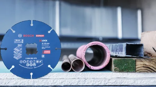Vista 6 de Bosch Profesional 1x Expert Carburo Multi Rueda X-LOCK Disco de corte (para madera dura, Ø 4.528 in, accesorios amoladora angular pequeña)
