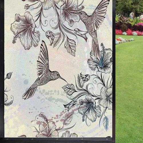 Vista 17 de Película colorida para ventana, película de privacidad, juego de estructura de construcción para niños preescolares con bloques, calcomanías