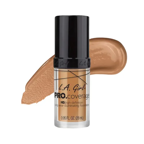 Vista 3 de Base de maquillaje líquida L.A. Girl Pro Coverage, Beige Nude