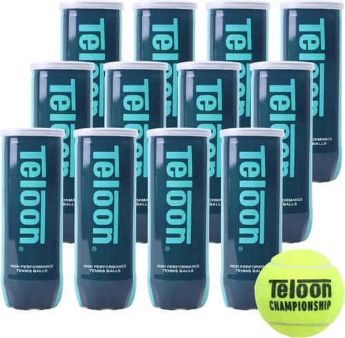 Vista 11 de Teloon Pelotas de Tenis para Campeonato - Extra Resistente - Pelotas de Tenis Presurizadas de Fieltro de Resistencia Regular