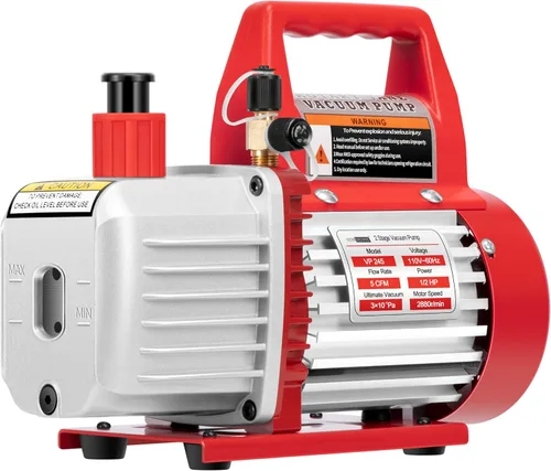 Vista 8 de VIVOHOME Bomba de vacío de aire de paletas rotativas de una etapa, 110V, potencia de 1/4 HP, 3.5 CFM con botella de aceite