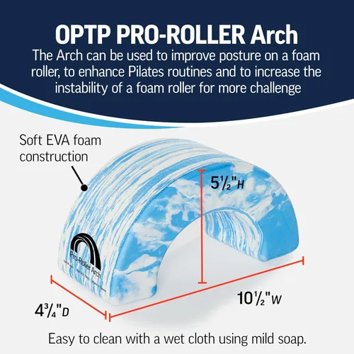 Vista 4 de OPTP PRO-Roller Arch - Soporte de rodillo de espuma y herramienta de posicionamiento - Uso con rodillos de espuma grandes de 6 pulgadas de diámetro