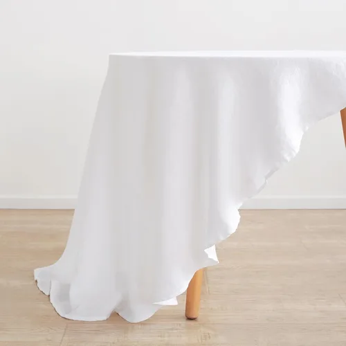 Vista 47 de Linen World - Mantel de lino de otoño de 90 x 60 pulgadas, mantel rectangular lavable de lino francés para comedor, al aire libre, bodas