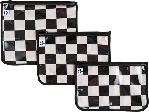 Vista 20 de Tiny Twinkle Diaper Bag Organizing Pouches 3 Pack Mess-Proof Clear Front Travel Organizer Bags&TSA Approved Toiletry Bag Set for Baby and Mom