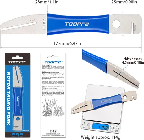 Vista 6 de Prensa de pistón hidráulica para frenos de disco de bicicleta Kit de herramientas de reparación de 4 piezas Rotor Truing Horquilla Rotor Herramienta