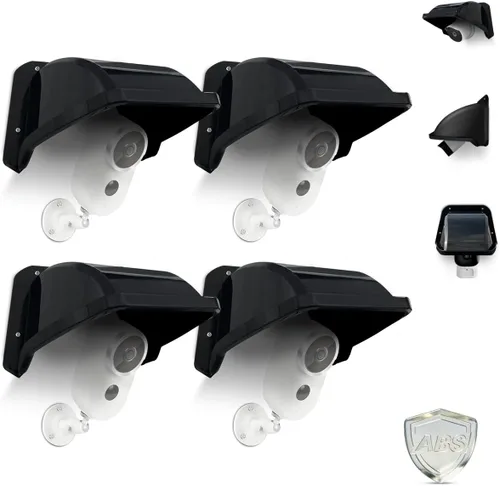 Vista 12 de OOSSXX Cámara de seguridad universal Sun Rain Cover Shield Cover Shield para cámara de vigilancia Techo protector para domo/Bullet cámara exterior