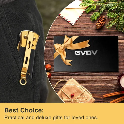 Vista 7 de GVDV Cuchillo de bolsillo plegable con mango G10, cuchillo EDC de acero inoxidable 7Cr17 con bloqueo de forro de seguridad, cuchillo de pesca