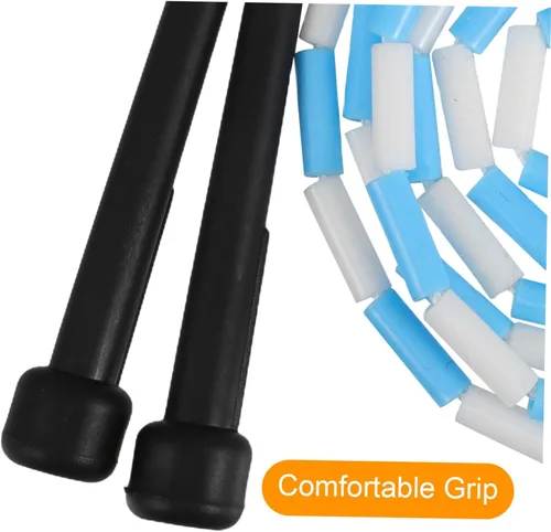 Vista 3 de PRETYZOOM Cuerda de saltar elástica con cuentas para adultos, cuerda de saltar con peso para ejercicio de fitness, entrenamiento de ritmo preescolar