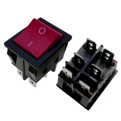 Vista 15 de Interruptor basculante DPST On-Off Unilluminated Negro 4 Pin 1.220x0.984 in Rectangular Snap-in Interruptor de alimentación de palanca