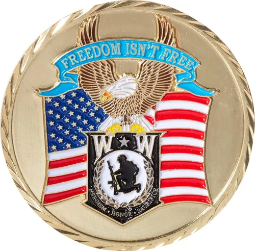 Vista 3 de POW militar de los Estados Unidos * moneda de desafío MIA Eagle