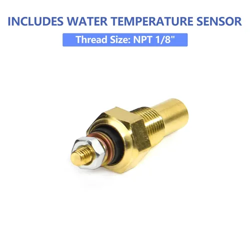 Vista 5 de 2" 52mm Medidor de Temperatura del Agua Fahrenheit F con Kit de Env√≠o LED Digital Azul para Auto de 12V