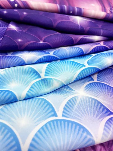 Vista 3 de DNFUN Colas de sirena para nadar para niñas, traje de baño de sirena con monoaleta