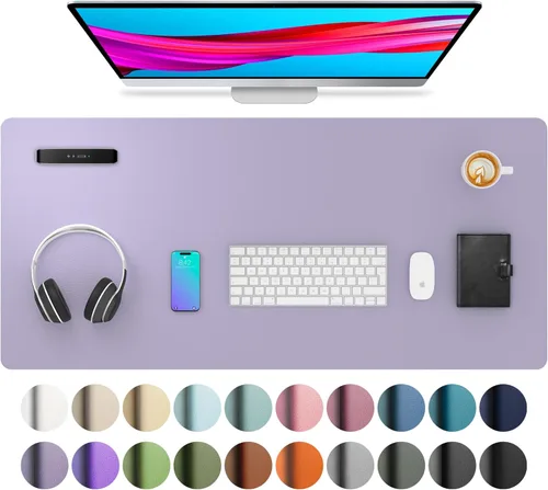 Vista 142 de Aothia - Protector de escritorio de cuero sintético grande, base antideslizante para mouse y superficie para escribir, impermeable, fácil de Agua