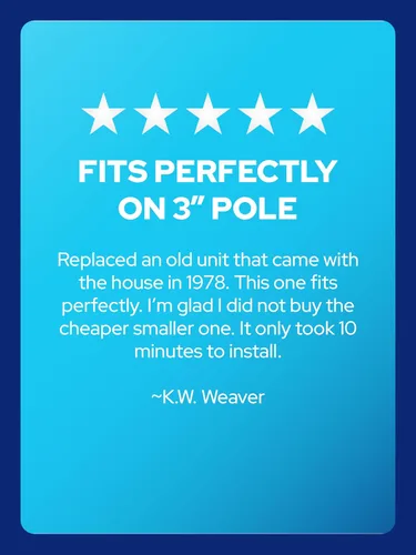 Vista 9 de KASTLITE Lámpara de poste para exteriores, se adapta a postes de lámpara de 3 pulgadas, luz de poste de linterna impermeable antioxidante, base E26