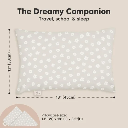 Vista 170 de KeaBabies - Almohada con funda para niños pequeños, almohada My Little Dreamy de 13 x 18 pulgadas (ABC Land)