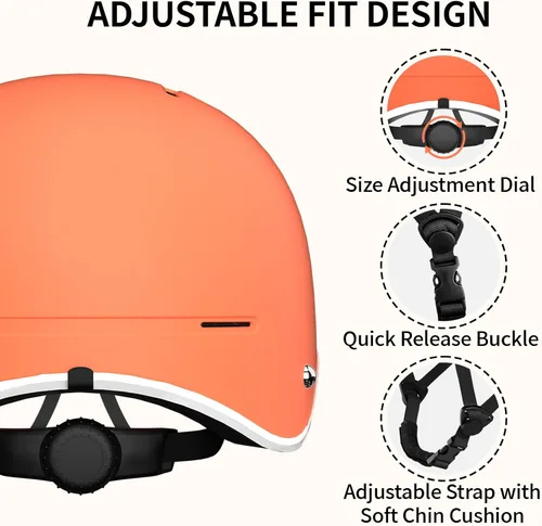 Vista 3 de Casco de bicicleta para adultos, casco de bicicleta ajustable para hombres y mujeres, casco de ciclismo con seguridad certificada para scooter