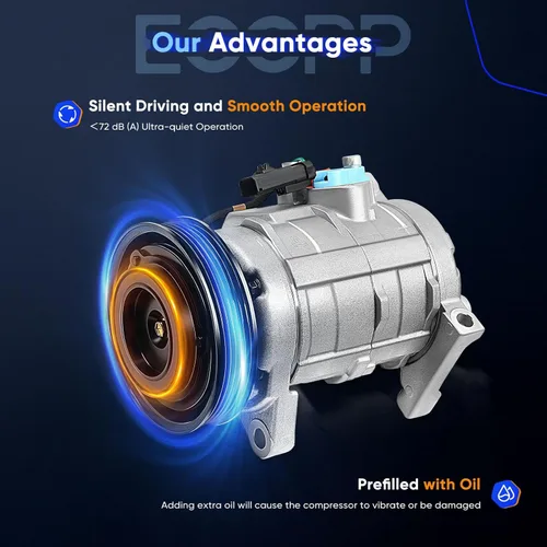 Vista 5 de ECCPP Compresor de aire acondicionado 2001-2007 apto para Dodge Grand Caravan para Chrysler Town & Country 3.3L 3.8L A/C Compresor con embrague
