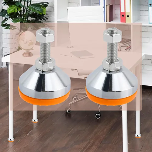 Vista 2 de Antrader Nivelador de patas ajustable de rosca M8, pata de tornillo de nivelación de 2 pulgadas, capacidad de 600 libras para banco de trabajo