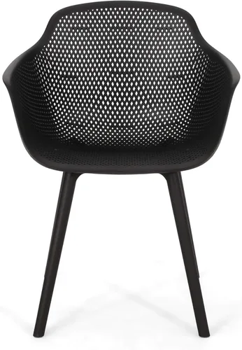 Vista 5 de Christopher Knight Home Davina - Silla de comedor (2 unidades), polipropileno, color negro