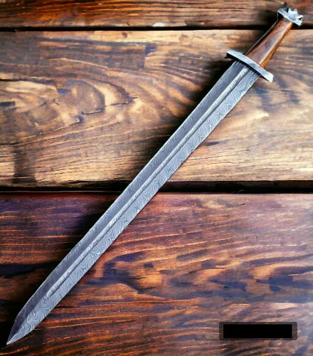 Vista 6 de Wilson Roy Acero de Damasco personalizado/espada/daga/espada celta 32 "espada de camping gladiosa de largo