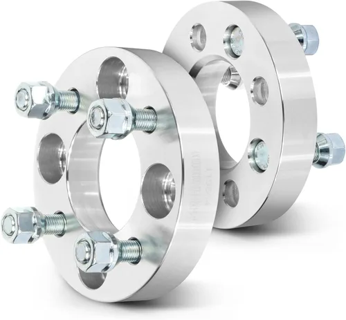 SCITOO 2 adaptadores espaciadores de rueda de 1 pulgada, 4 lengüetas de 0.157 x 3.937 in a 0.157 x 3.937 in con pernos de 12 x 1.5 de 2.642 in,