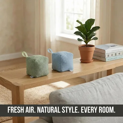 Vista 7 de Paquete de 4 bolsas purificadoras de aire de carbón de bambú activado naturalmente Bolsa desodorante natural para el hogar Bolsa de carbón